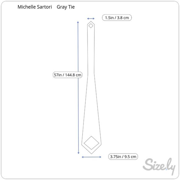 Michele Sartori Made in Italy 100% Silk Gray Tie - Picture 6 of 6